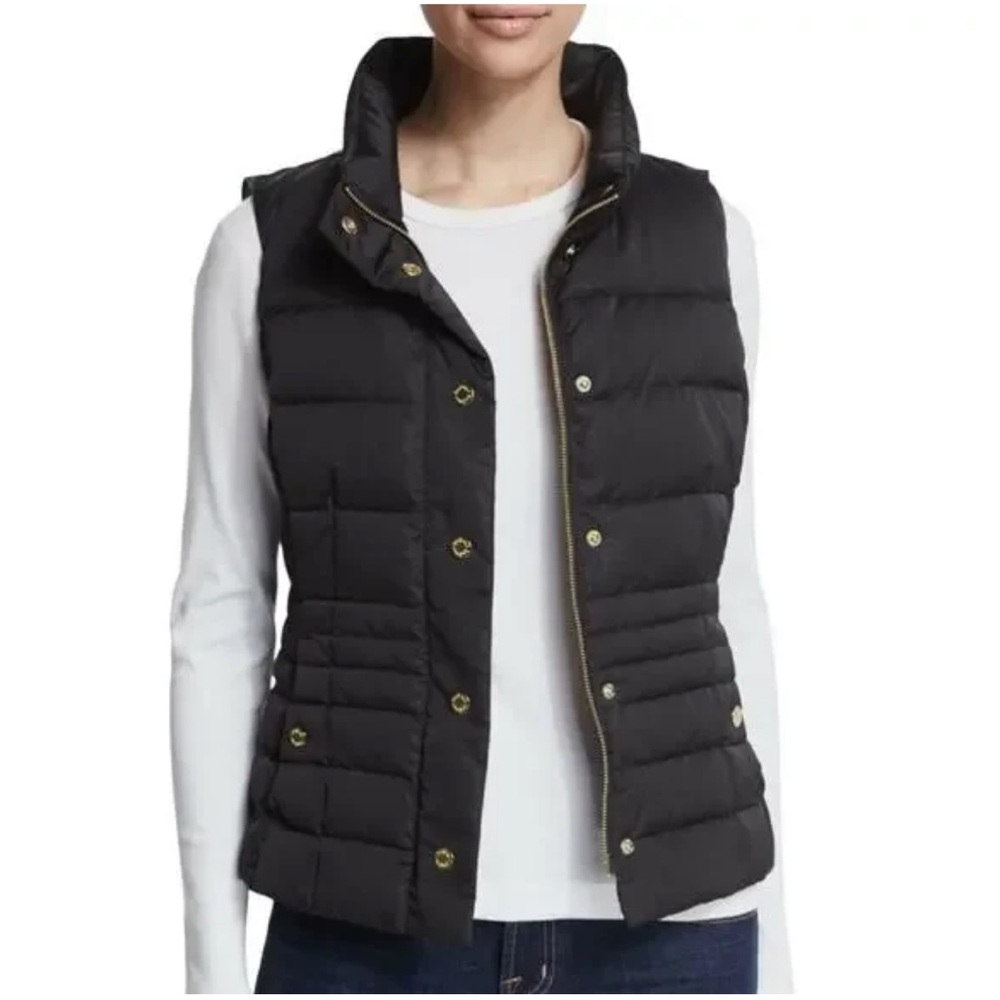 Lilly Pulitzer Isabelle Down Puffer Vest in Black Sz S